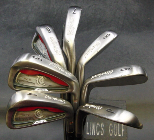Set of 7 x Cleveland CG Red MCT Irons 4-PW Regular Steel Shafts Lamkin Grips