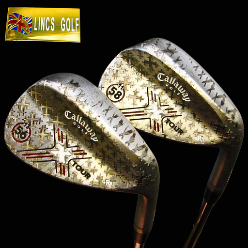 Set of 2 x Custom Milled X Patterned Callaway X Tour Forged 56°+58° Sand Wedges