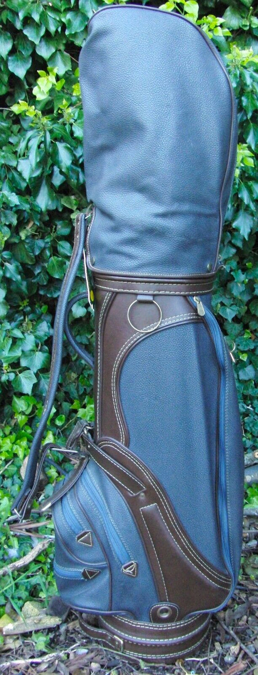 3 Division Mizuno Black & Brown Golf Cart Carry Golf Clubs Bag