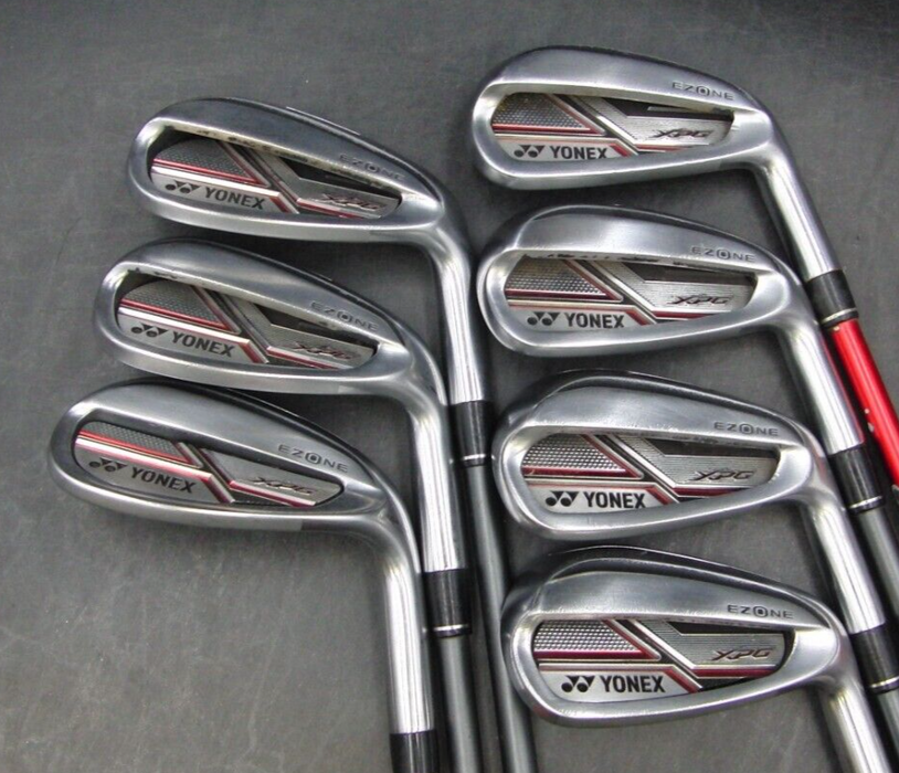 Set of 7 x Yonex Ezone XPG Irons 5-SW Regular Graphite Shafts Mixed Grips*