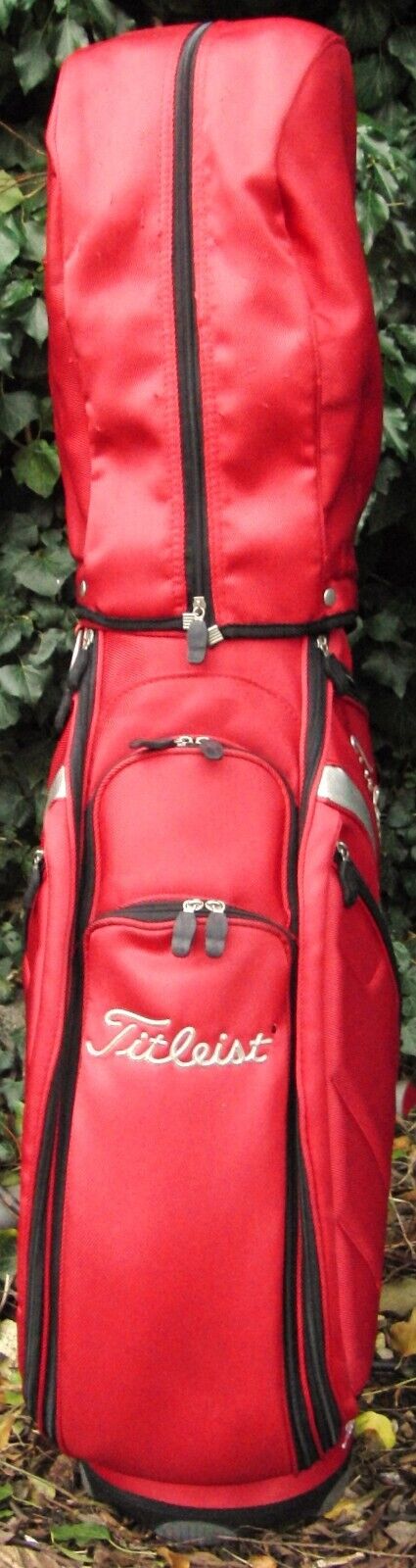 5 Division Titleist Red & White Tour Cart Trolley Golf Clubs Bag