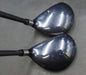 Set of 2 Dunlop Hi-Brid CF1 19° 5 & 21° 7 Woods Stiff Graphite Shafts + Grips