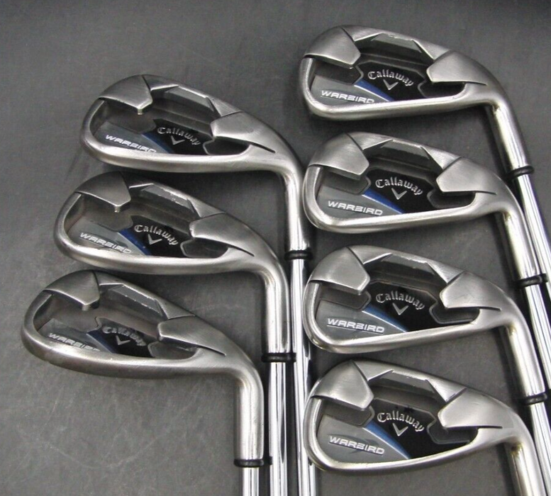 Set of 7 x Callaway Warbird Irons 5-SW Uniflex Steel Shafts Callaway Grips