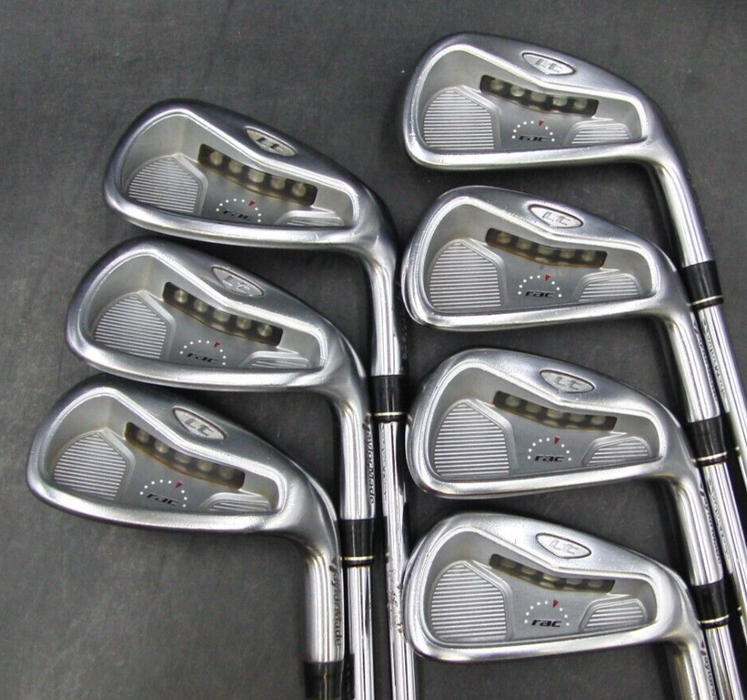 Set of 7 x TaylorMade Rac LT Irons 4-PW Stiff Steel Shafts Black Widow Grips