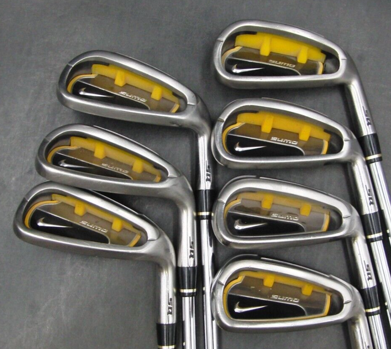 Set of 7 x Nike Sumo SQ Irons 6-SW+GW Stiff Steel Shafts Nike Grips*