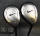 Set of 2 Nike T100 20° & 23° Hybrids Stiff Graphite Shafts Golf Pride Grips