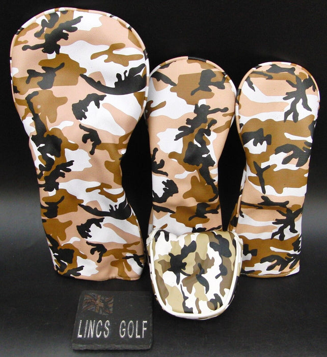 Set of 4 Desert Camo Driver, Woods & Putter Head Covers