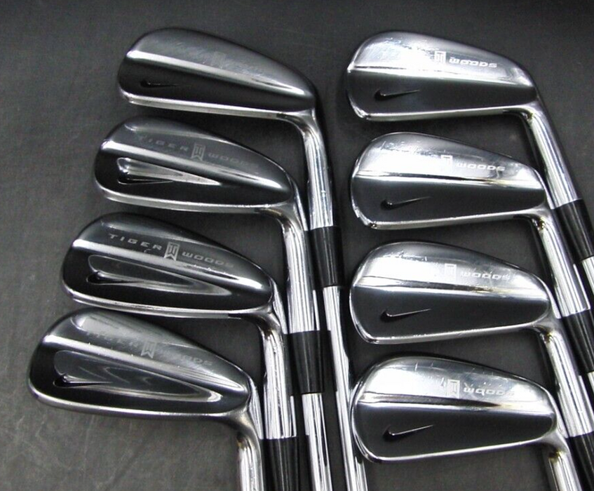 Set of 8 x Nike Tiger Woods Irons 3-PW Extra Stiff Steel Shafts Golf Pride Grips