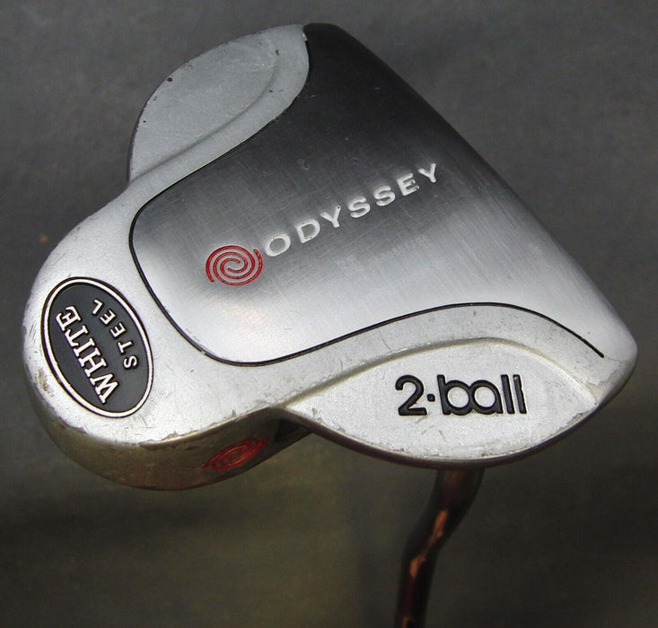 Odyssey 2-Ball White Steel Putter Steel Shaft 87cm Length Psyko Grip*