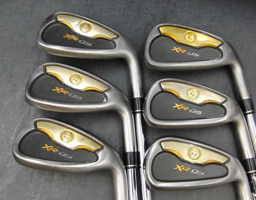 Set of 6 x TaylorMade XR-05 Titanium Irons 5-PW Stiff Steel Shafts Mixed Grips