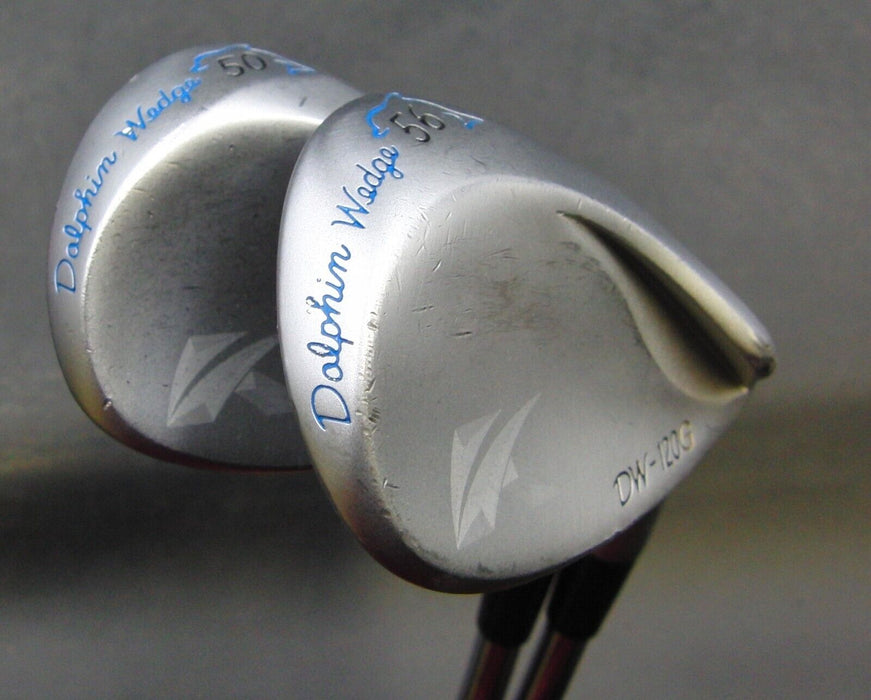 Set of 2 Kasco DW-120G Dolphin 50° Gap & 56° Sand Wedges Stiff Steel Shafts