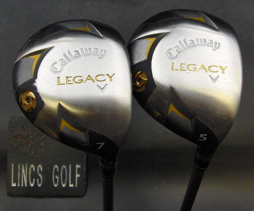 Set of 2 Callaway Legacy 5+7 Woods Regular Graphite Shafts Callaway Grips