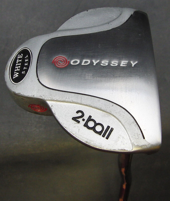 Odyssey 2-Ball White Steel Putter Steel Shaft 87cm Length Psyko Grip*