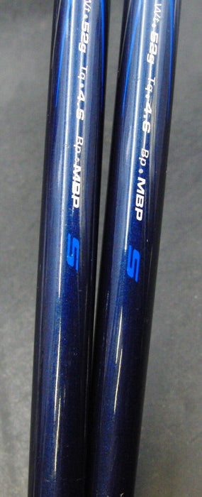 Set of 2 Dunlop Hi-Brid EZ 15° 3 & 17° 4 Woods Stiff Graphite Shafts + Grips