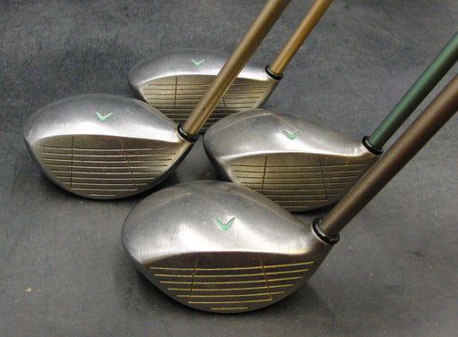 Set of 4 Ladies Callaway Big Bertha S2H2 11° Driver & 3,5,7 Woods With Grips