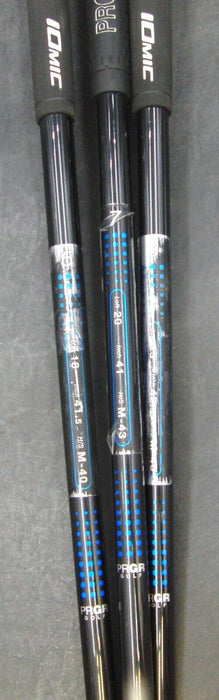 Set of 3 PRGR GN 502 HIT 3,5,7 Woods Regular/Stiff Graphite Shafts +Grips