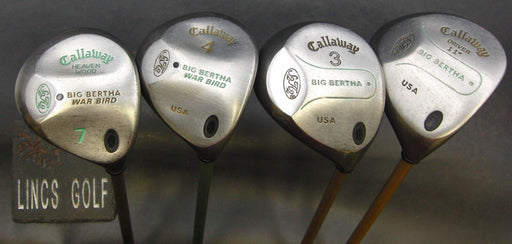 Set of 4 Ladies Callaway Big Bertha S2H2 11° Driver & 3,5,7 Woods With Grips