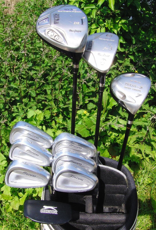 Set of Mizuno MP-57 Forged 5-PW+ MacGregor Driver+ 3 Wood+ a.m.c 7 Wood+ Putter