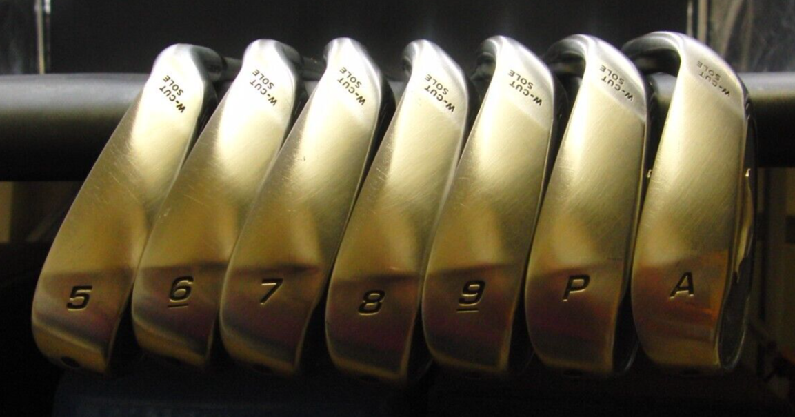 Set of 7 x Tsuruya Axel Dual Impact Irons 5-PW+GW Stiff Graphite Shafts