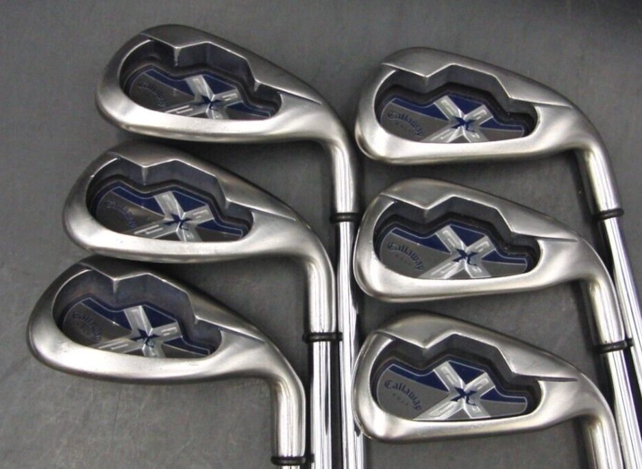 Set of 6 x Callaway X18 Irons 5-PW Stiff Steel Shafts Lamkin Grips