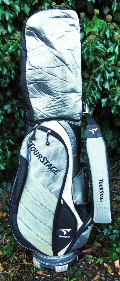 7 Division Bridgestone TourStage Silver Grey Carry Trolley Cart Golf Clubs Bag