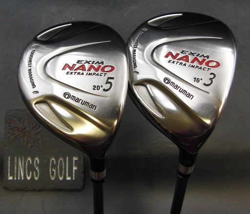 Set of 2 Maruman Exim Nano Extra Impact 3&5 Woods Regular Graphite Shafts