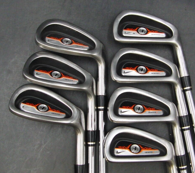 Set of 7 x Nike Ignite 2 Irons 4-PW Uniflex Steel Shafts Nike Grips