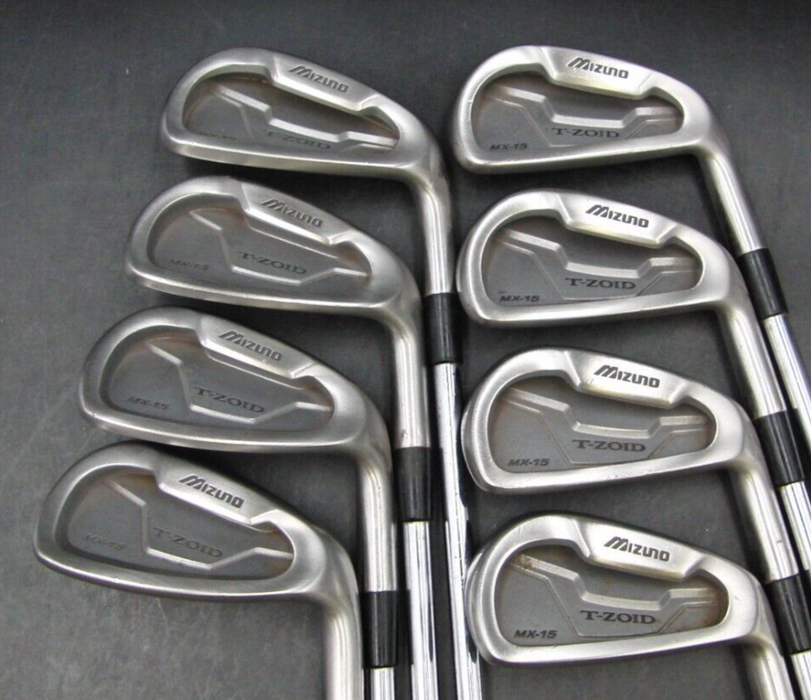 Set of 8 x Mizuno T-Zoid MX-15 Irons 3-PW Regular Steel Shafts Mixed Grips