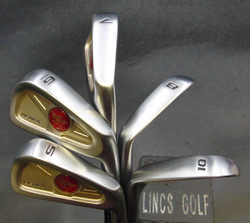 Set of 5 x Honma Beres Pro Irons 5-10 (9 iron missing) Stiff Graphite Shafts