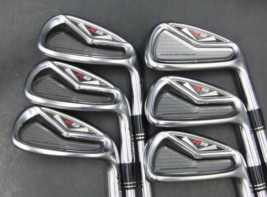 Set of 6 x TaylorMade R9 Irons 5-PW Stiff Steel Shafts TaylorMade Grips*