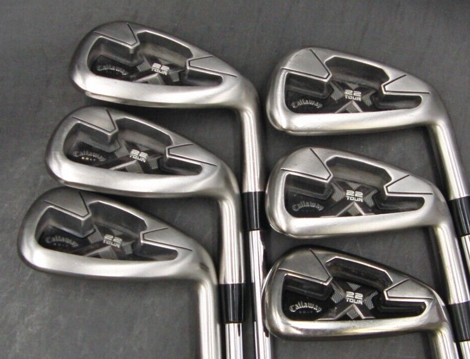 Set of 6 x Callaway X22 Tour Irons 5-PW Regular Steel Shafts Mixed Grips*