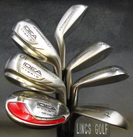 Set of 7 x Adams Golf Idea A2OS Irons 4-PW Regular Graphite Shafts Mixed Grips