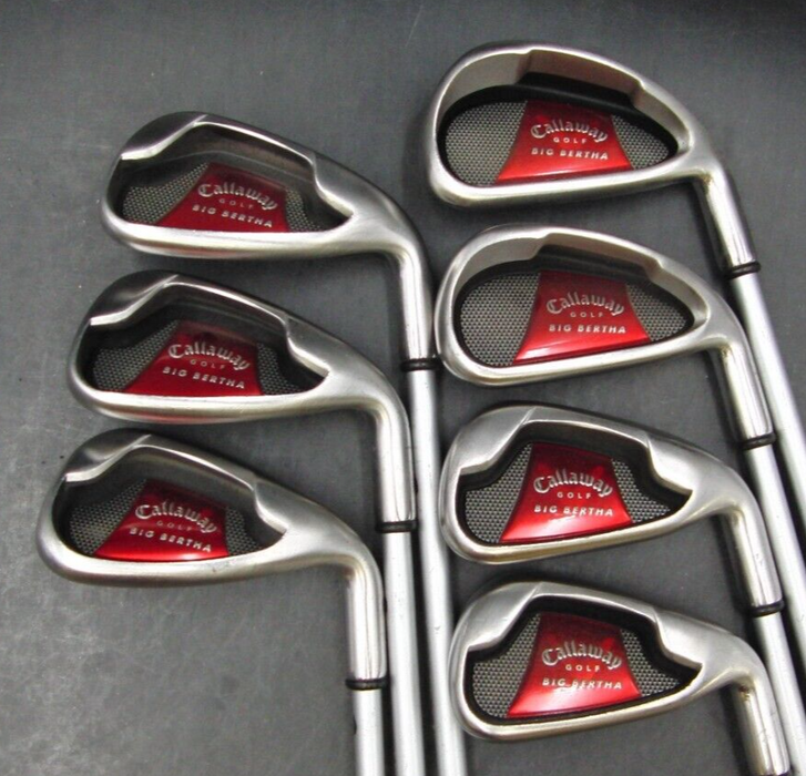 Set of 7 x Callaway Big Bertha 2008 Irons 4-PW Regular Graphite Shafts