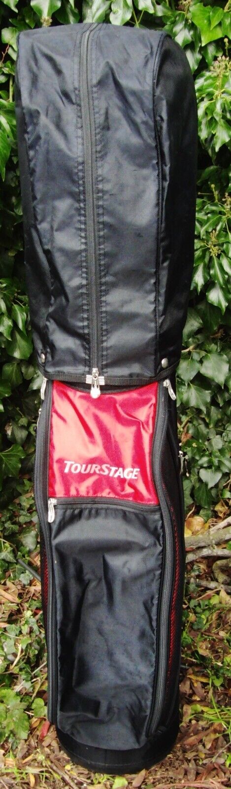 5 Division TourStage Black/Red Carry Trolley Cart Golf Clubs Bag