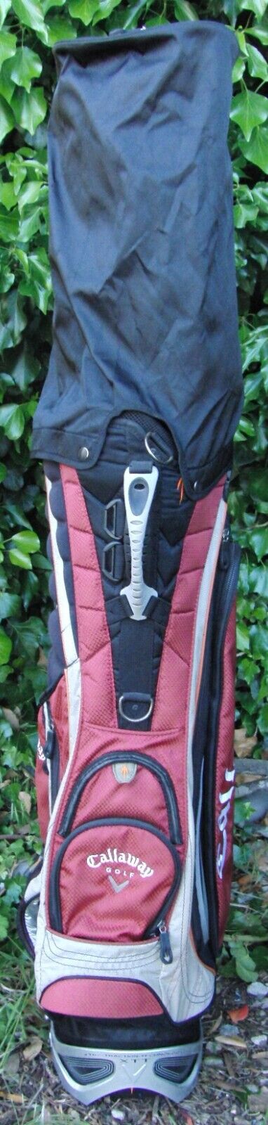 8 Division Callaway Warbird Hot Red & Black Cart Carry Golf Club Stand Bag*