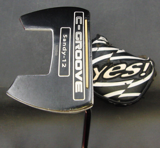 Yes! C-Groove Sandy-12 Putter 84cm PlayingLength Steel Shaft With Grip + Yes! HC