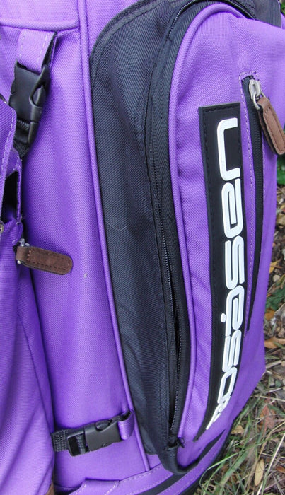 5 Division Rosasen Purple Cart Carry Golf Club Stand Bag (Stitched Pocket)