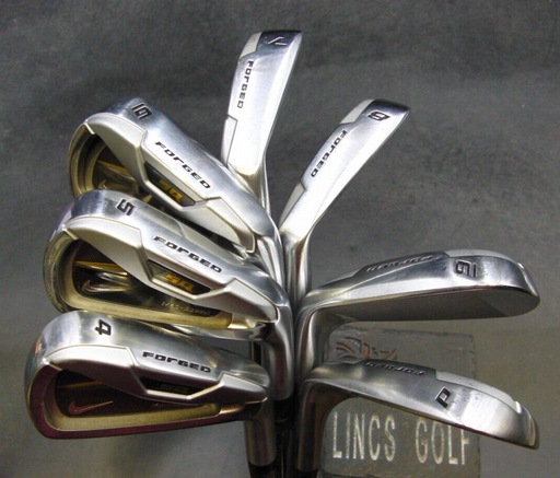 Set of 7 x Nike SQ Machspeed Forged Irons 4-PW Stiff Steel Shafts Nike Grips*