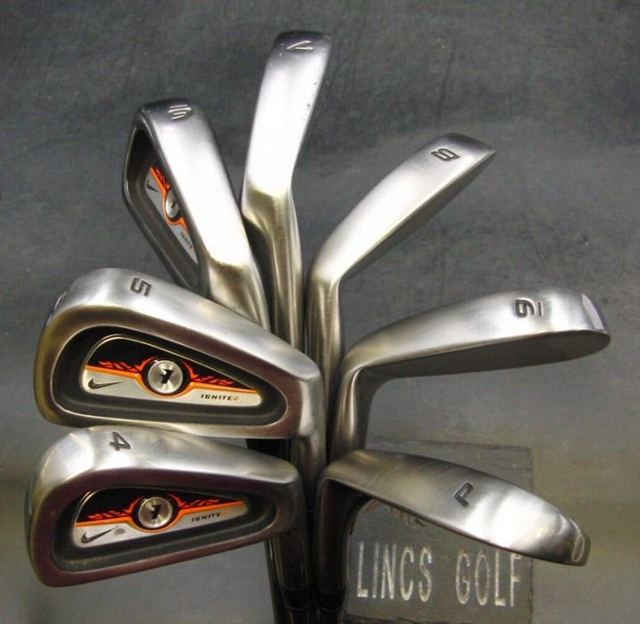 Set of 7 x Nike Ignite 2 Irons 4-PW Uniflex Steel Shafts Nike Grips