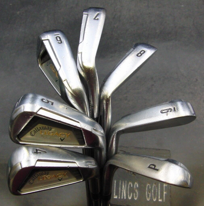 Set of 7 x Callaway Legacy Irons 4-PW Stiff Steel Shafts No1 Grips