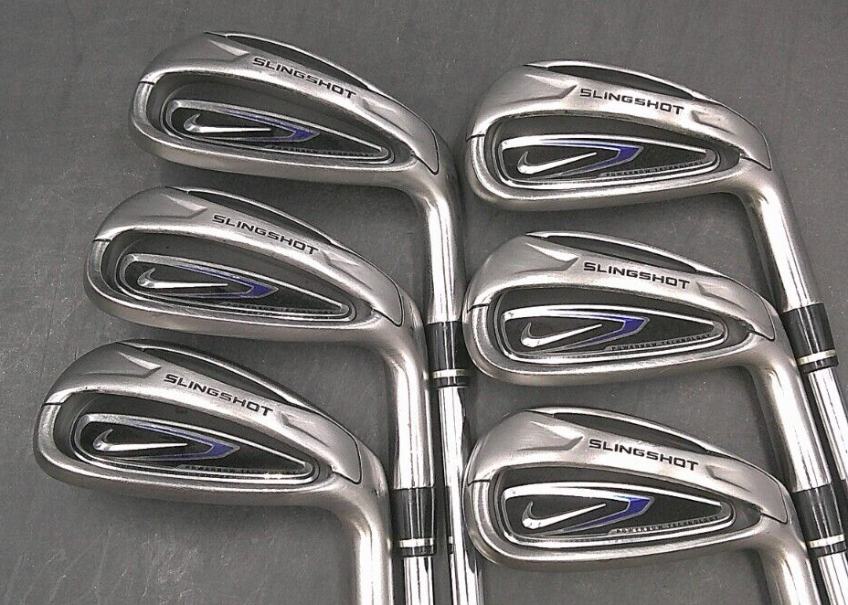 Set of 6 x Nike Slingshot Irons 5-PW Uniflex Steel Shafts Nike Grips*