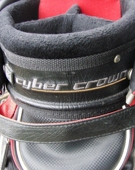 4 Division Tear Drop Cyber Crown Black Strap Rain Cover Cart Carry Golf Club Bag