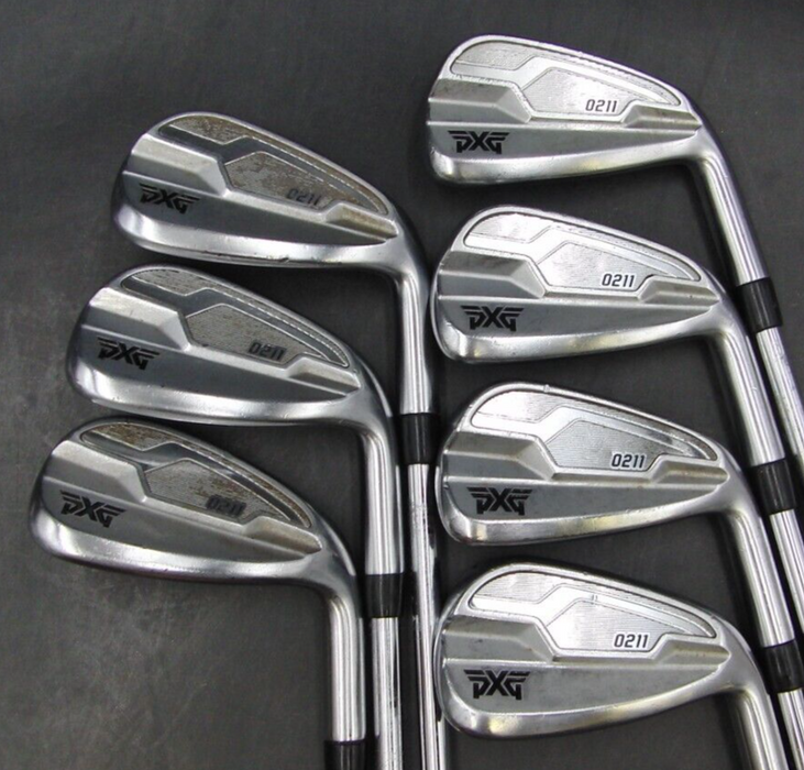 Set of 7 x PXG 0211 Irons 5-PW+GW Stiff Steel Shafts Mixed Grips*