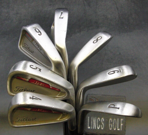 Set of 7 x Titleist 775 CB Forged Irons 4-PW Regular Steel Shafts Mixed Grips