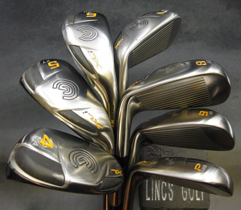 Set of 7 x Cleveland Hibore XLi Irons 4-PW Extra Stiff Steel Shafts Pride Grips*