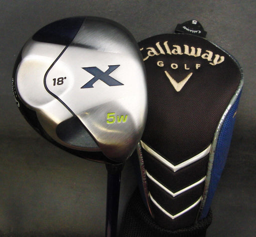 Callaway X 18° 5 Wood Stiff Graphite Shaft Golf Pride Grip + HC