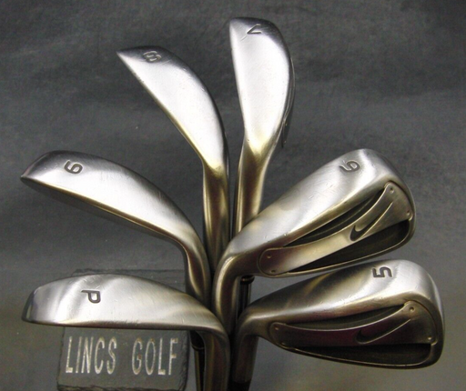 Left Handed Set of 6 x Nike Slingshot Irons 5-PW Stiff Steel Shafts Karma Grips