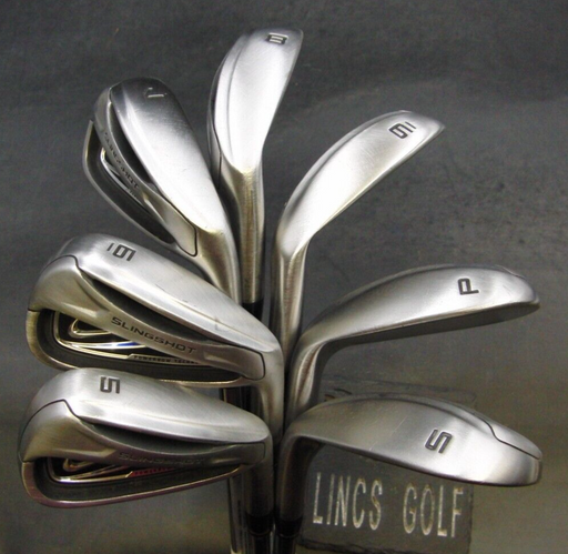 Set of 7 x Nike Slingshot Irons 5-SW Uniflex Steel Shafts Nike Grips*