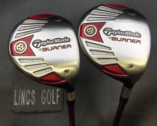 Set of 2 Taylormade Burner 2007 15° 3 & 18° 5 Woods Regular Graphite Shafts*