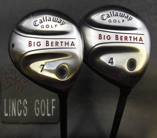 Ladies Set of 2 Callaway Big Bertha 4 & 7 Woods Ladies Graphite Shafts